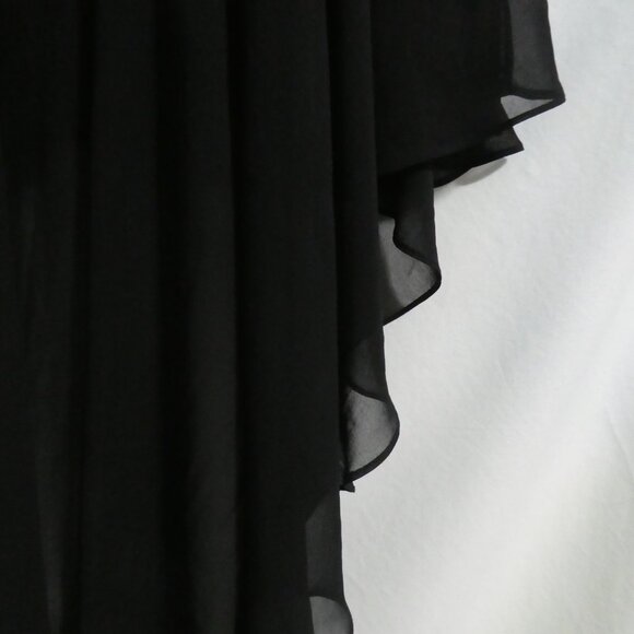DEX | medium | Black Asymmetrical Skirt Ruffled Bottom | Stretch Waistband | NWT - Picture 13 of 16